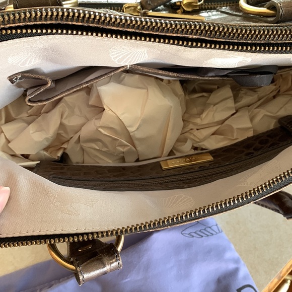 Modalu ‘Pippa’ Original Size Handbag in Warm Grey Croc - Picture 5 of 5